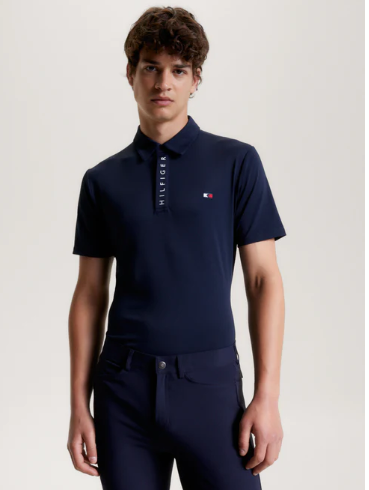 Tommy Hilfiger HARLEM Kurzarm Logo Poloshirt Desert Sky XL