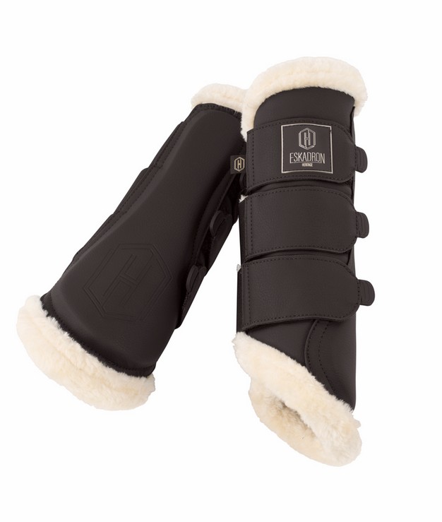 Eskadron Gamaschen FAUX LEATHER FF H25/26 black trüffel L