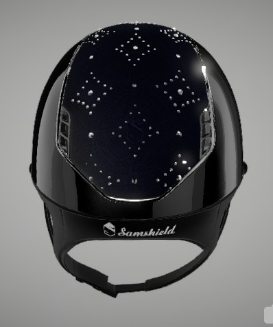 Samshield Reithelm 2.0 Miss Glossy blk S 52-56 mit Dressurau