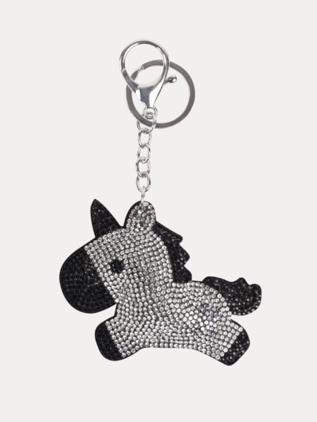 Waldhausen Anhänger Einhorn, klein silber/schwarz