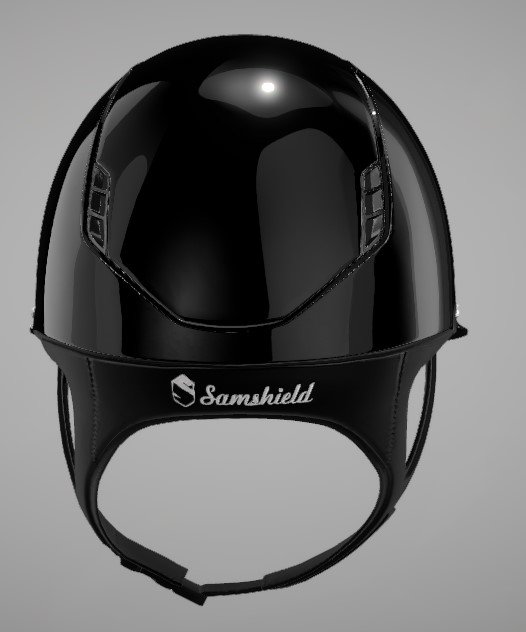Samshield Reithelm 2.0 Miss Glossy blk L 57-61 mit Dressurau