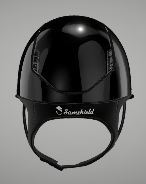 Samshield Reithelm 2.0 Miss Glossy blk L 57-61 mit Dressurau