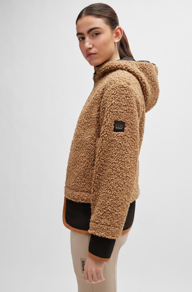 Boss Equestrian Jacke Hybrid Teddy Puffer Lucy camel S