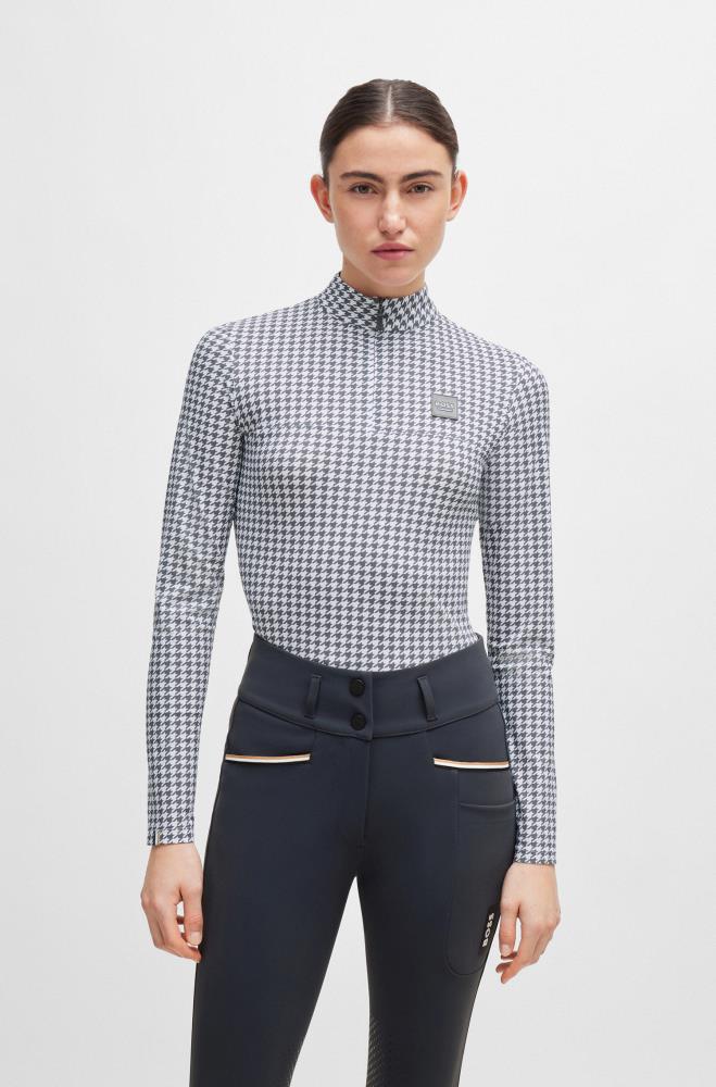 Boss Equestrian Trainingsshirt Rachel LS houndsstooth XS