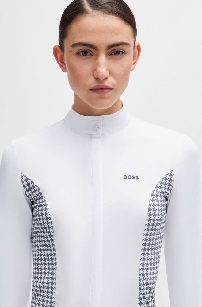 Boss Equestrian Turnierbluse Emma LS houndstooth grey S