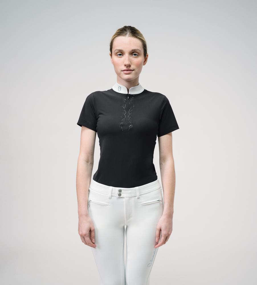 Samshield Turniershirt LOISE CRYSTAL LEAF FW23 black M