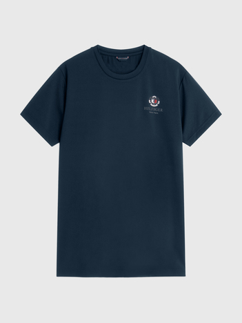 Tommy Hilfiger Crest Print T'Shirt Desert Sky M