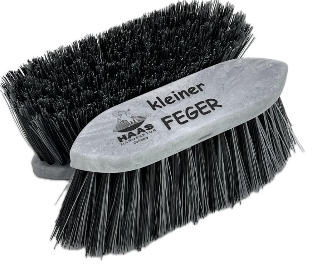 HAAS Mähnenbürste klein 8 cm "Kleiner Feger" silber