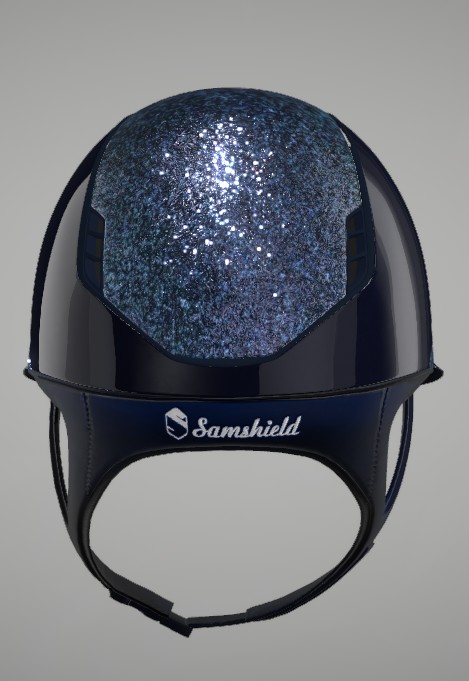 Samshield Reithelm 2.0 Miss Glossy blu M 55-58 mit Dressurau