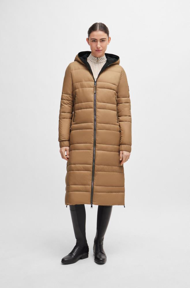 Boss Equestrian Parka Lang Puffer Esmee camel