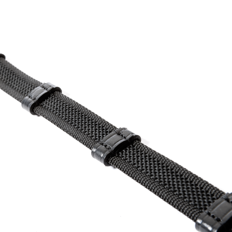 Zügel gummiert, doppelte Stege 16 mm schwarz Warmblut