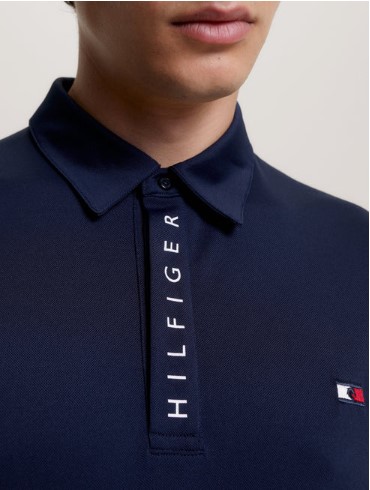 Tommy Hilfiger HARLEM Kurzarm Logo Poloshirt Desert Sky S