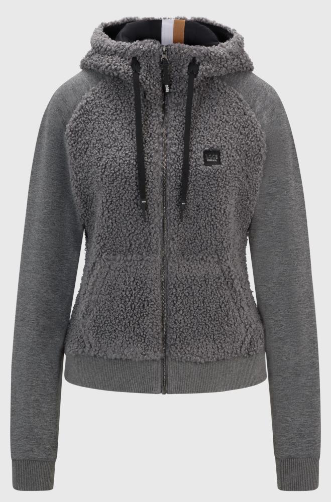 Boss Equestrian Teddy Hybrid Zip Hoody Riva grey S