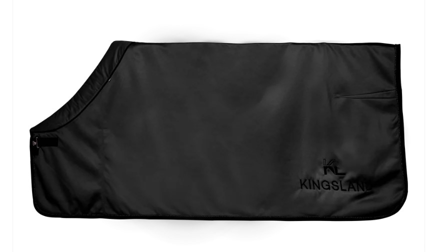 KLVigga Samt Fleece Decke black 1,45 m