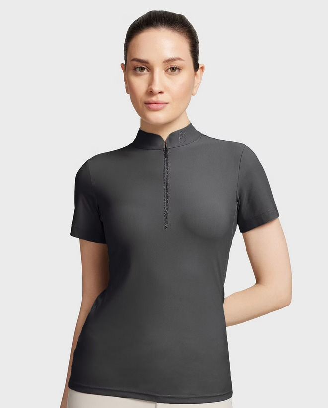 Samshield Trainings Polo Bruna silver night-silver L