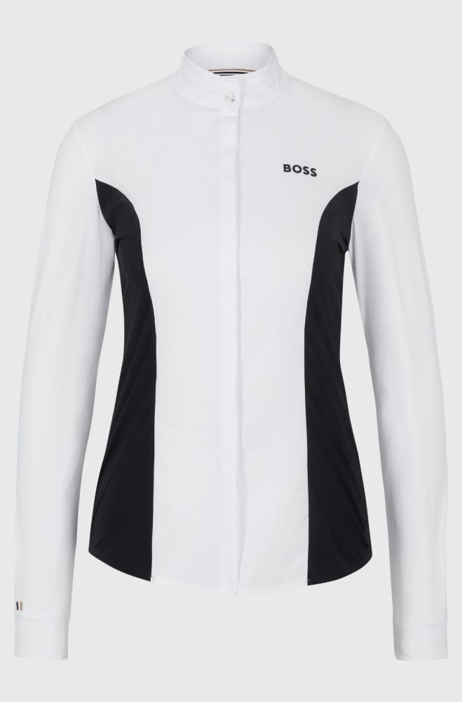Boss Equestrian EMMA Turnierbluse mit Blumenprint Sky Captai