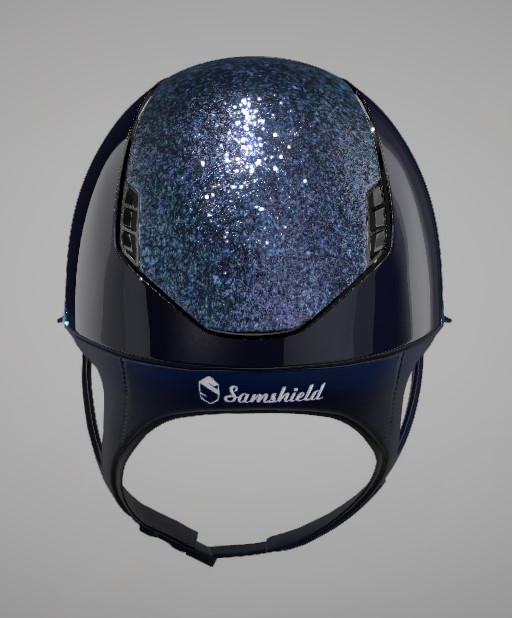 Samshield Reithelm 2.0 Miss Glossy blu M 55-58 mit Dressurau
