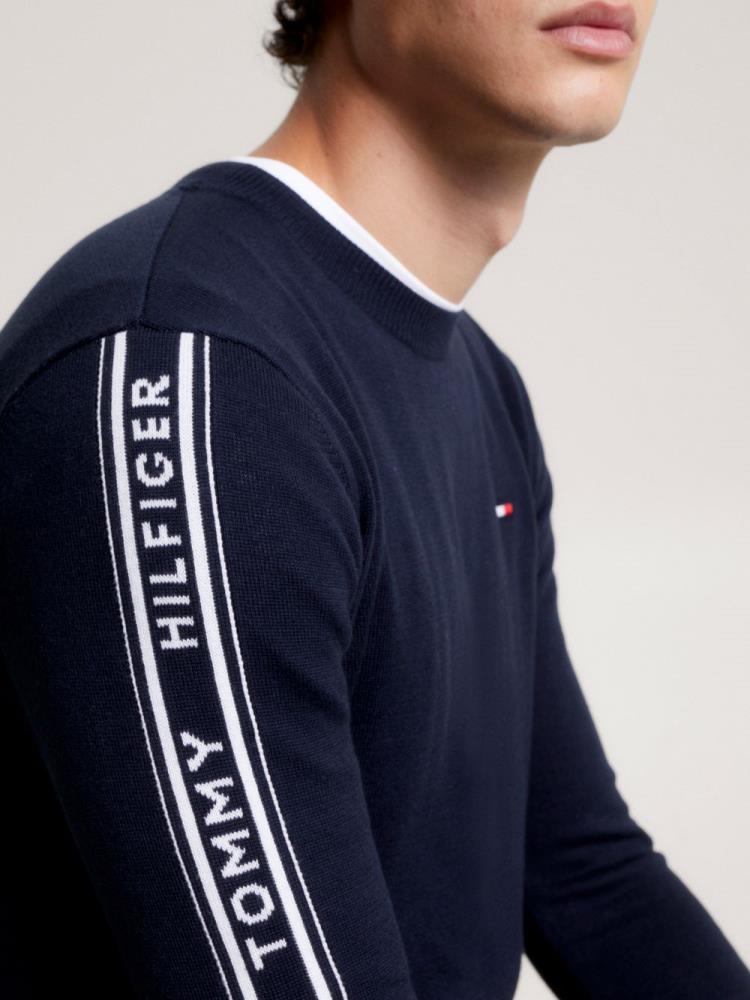 Tommy Hilfiger Seattle Jacquard Logo Sweater Desert Sky M