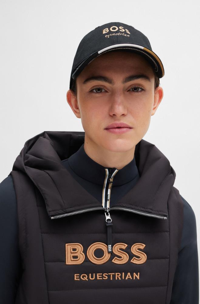 Boss Equestrian Cap bestickt black 55