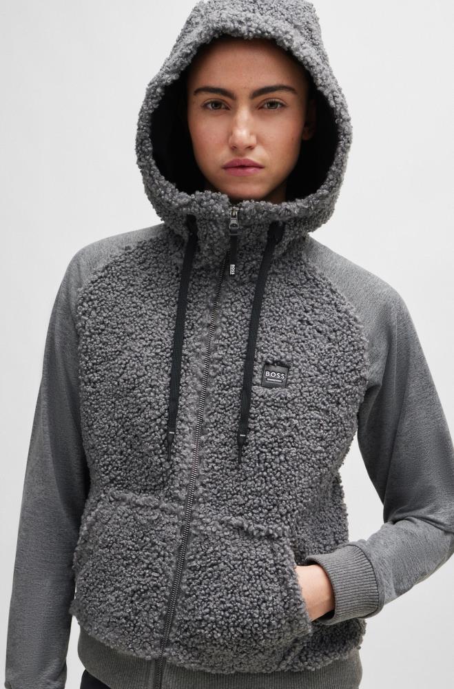 Boss Equestrian Teddy Hybrid Zip Hoody Riva grey S