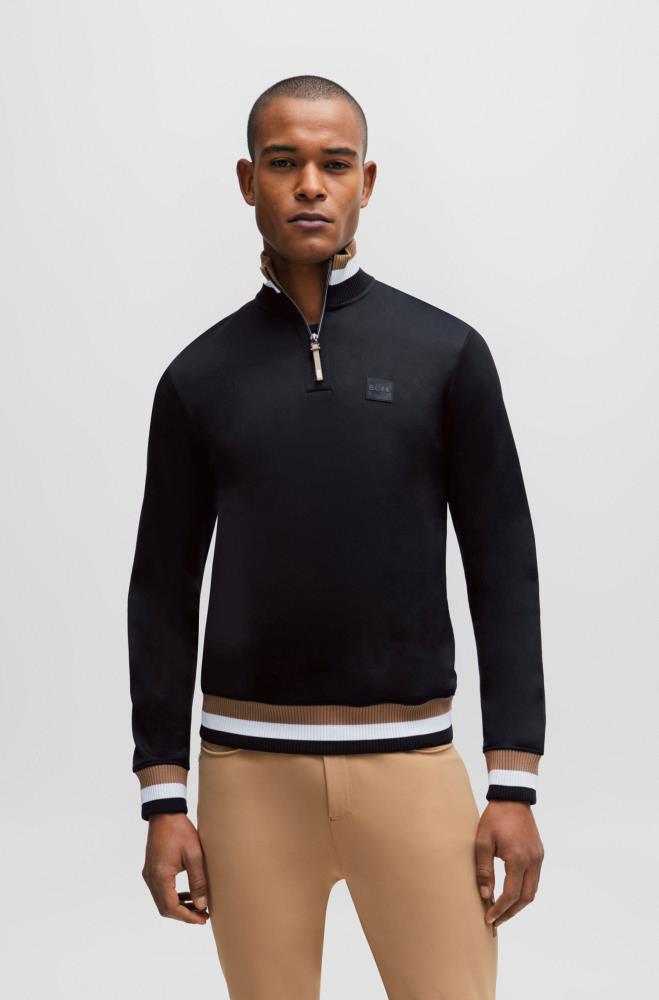 Boss Equestrian TED TROYER Signature Stripe Pullover Black [