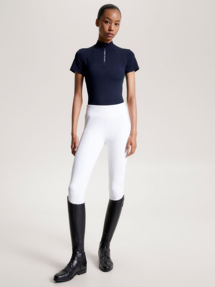 Tommy Hilfiger Cooling Kurzarm Trainings Shirt Desert Sky XL