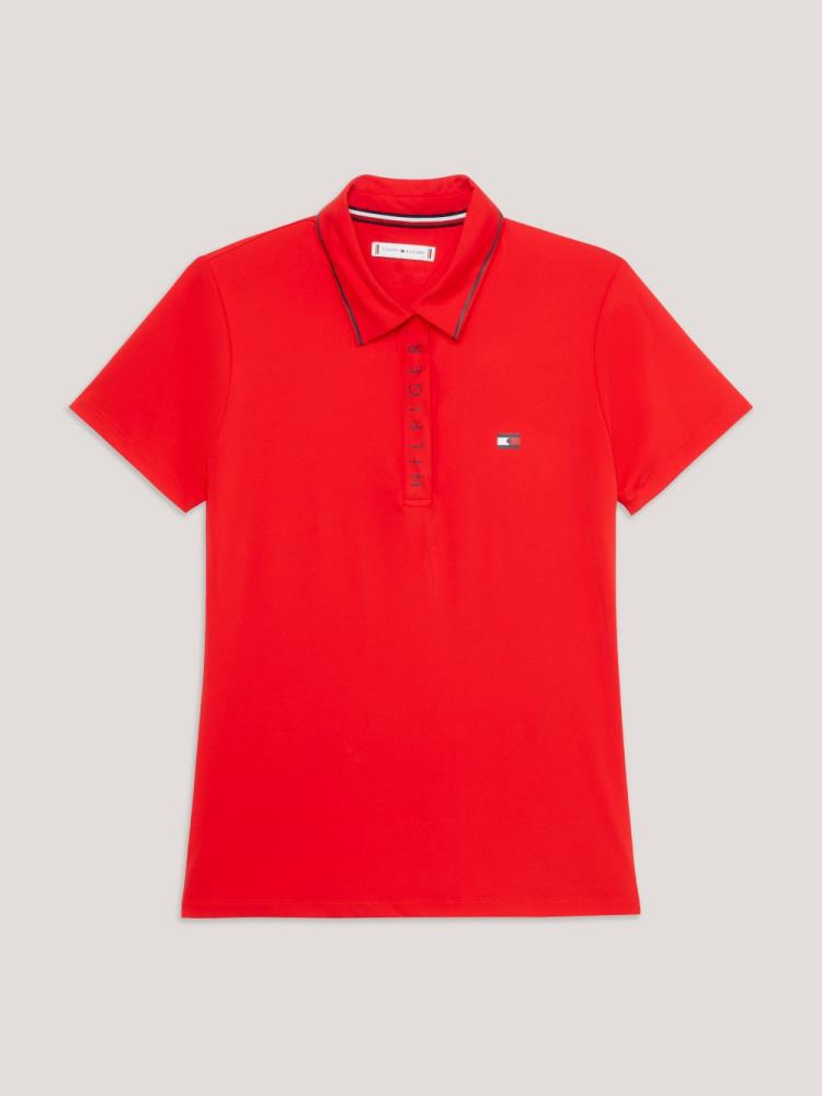 Tommy Hilfiger HARLEM Logo-Poloshirt fierce red M