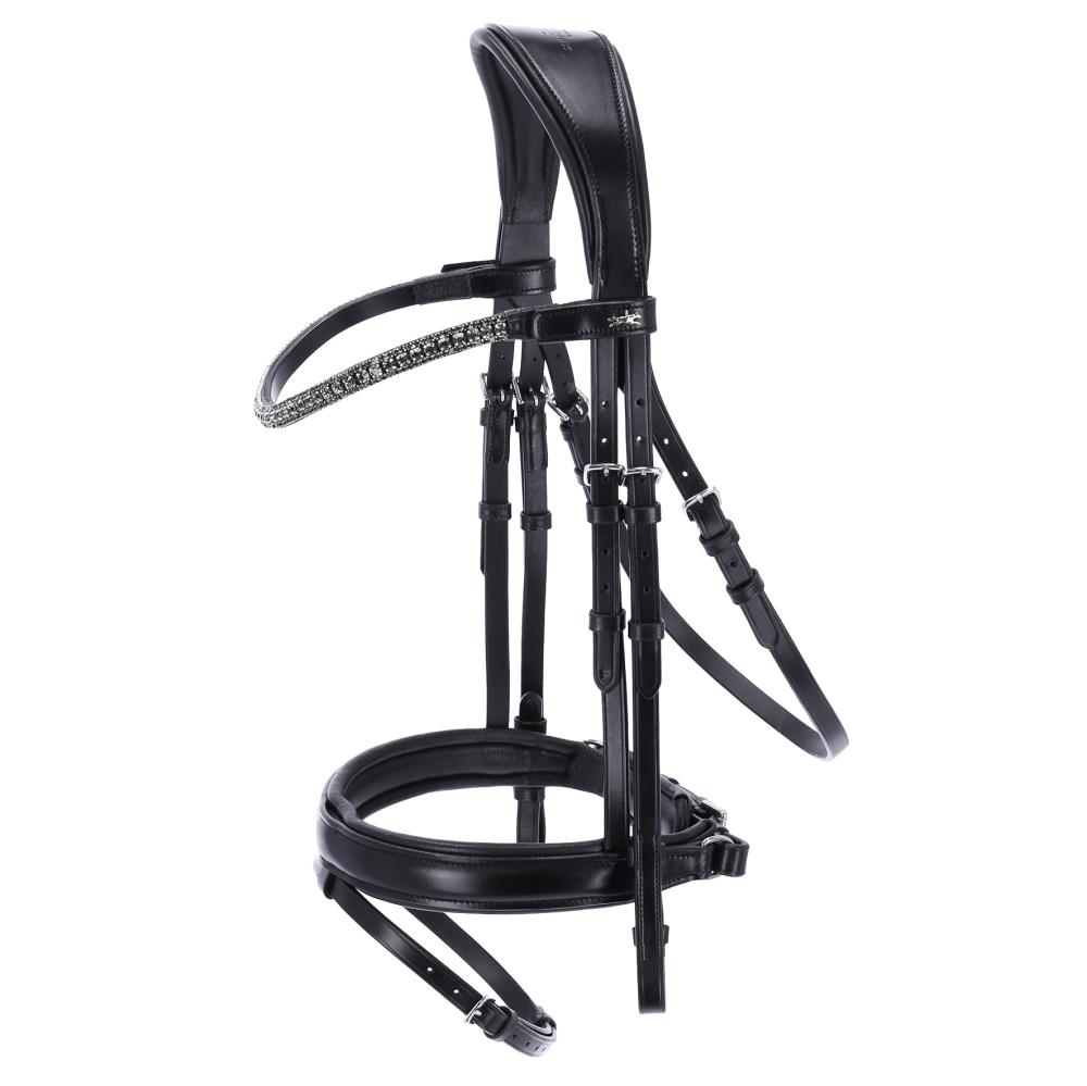 Schockemöhle Trense Malaga VB black/grey/silver