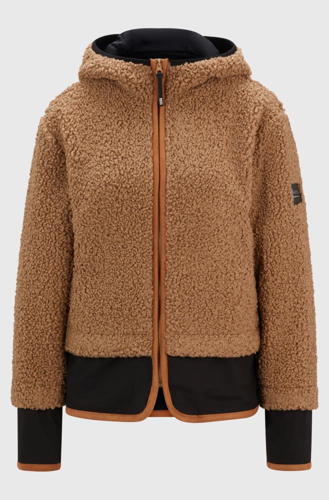 Boss Equestrian Jacke Hybrid Teddy Puffer Lucy camel