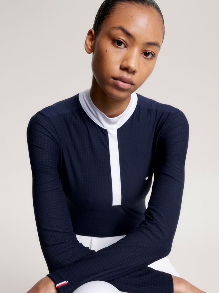 Tommy Hilfiger CHELSEA Cooling Langarm Turniershirt Desert S