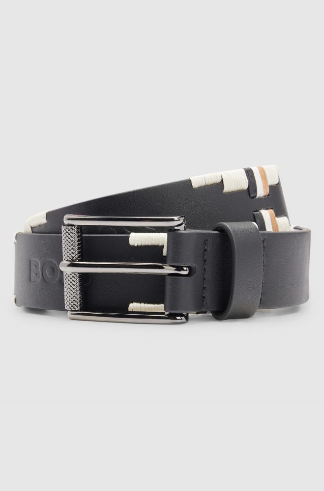 BOSS Equestrian Gürtel SIGNATURE black 70 cm