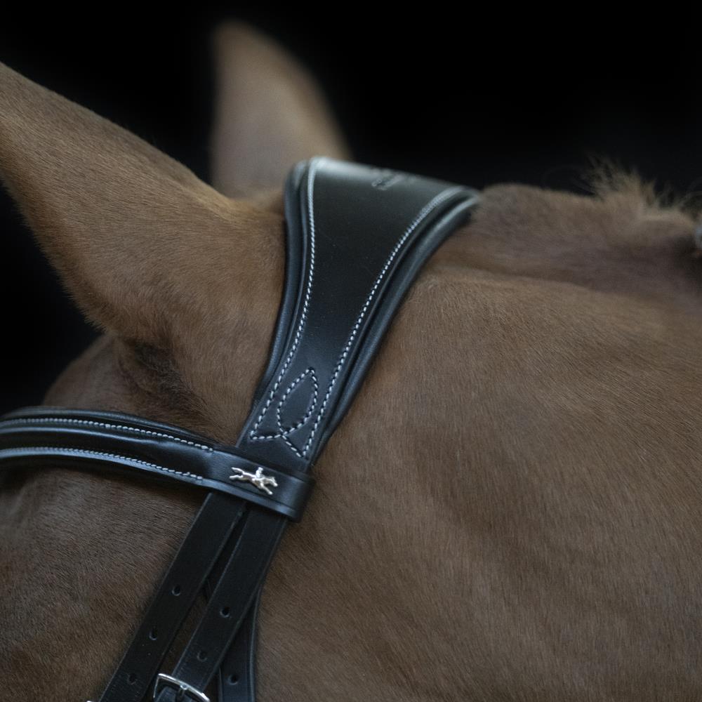 Schockemöhle Trense Monza F black/cream/silver WB