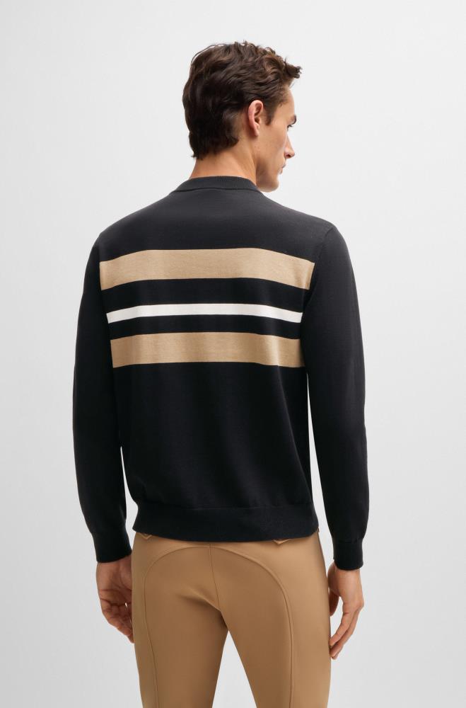 Boss Equestrian BRAD Strickpullover mit Logo Black XL