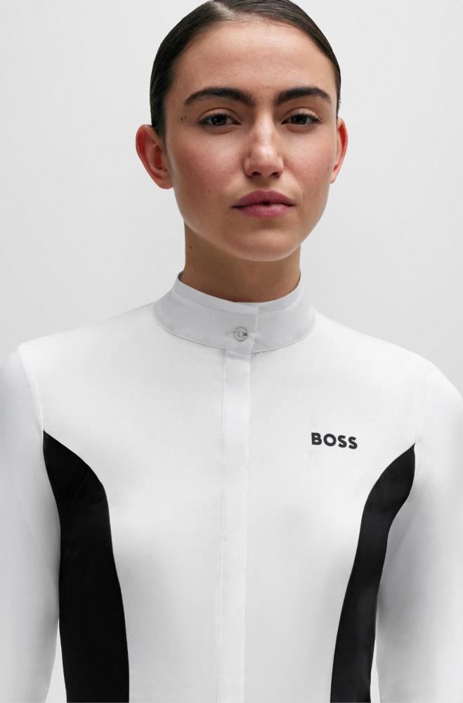 Boss Equestrian EMMA Turnierbluse mit Blumenprint Sky Captai